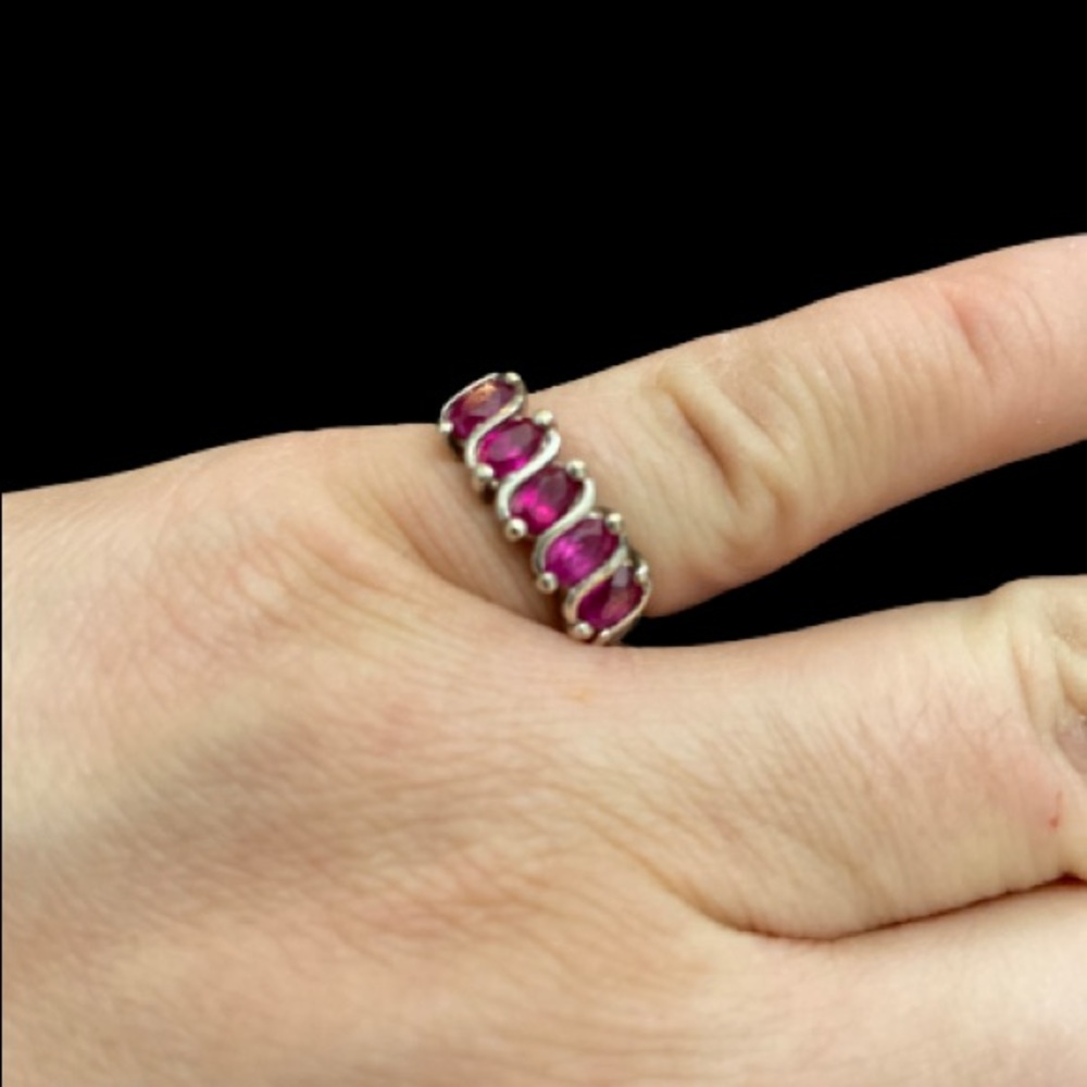Sterling & Ruby Ring - image 4
